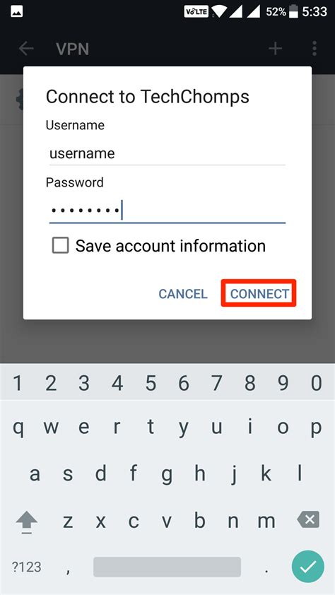 how to connect with vpn in android